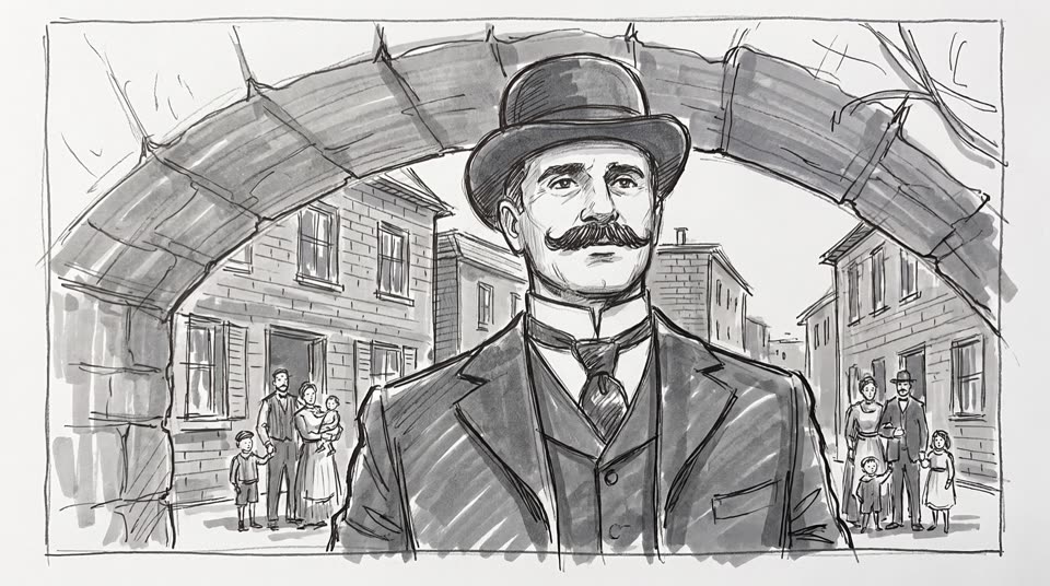 Storyboard-Skizze Die erste Generation